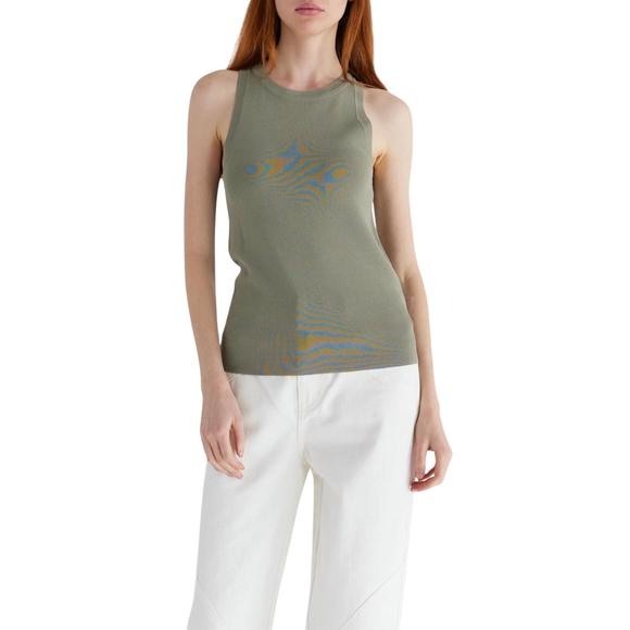 NEW MOD REF knit tank top in dusty olive - Picture 1 of 3